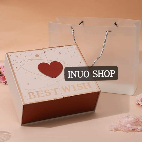 Caja para regalo magnética de doble puerta